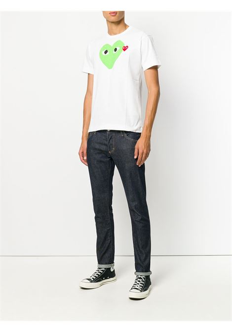 red emblem knit t-shit COMME DES GARÇONS PLAY | AX-T106-0513